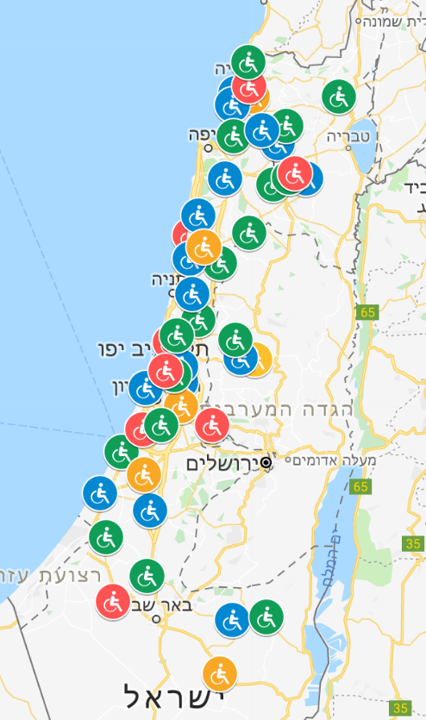 prisa מפת ישובים בהם קיימת קהילה נגישה